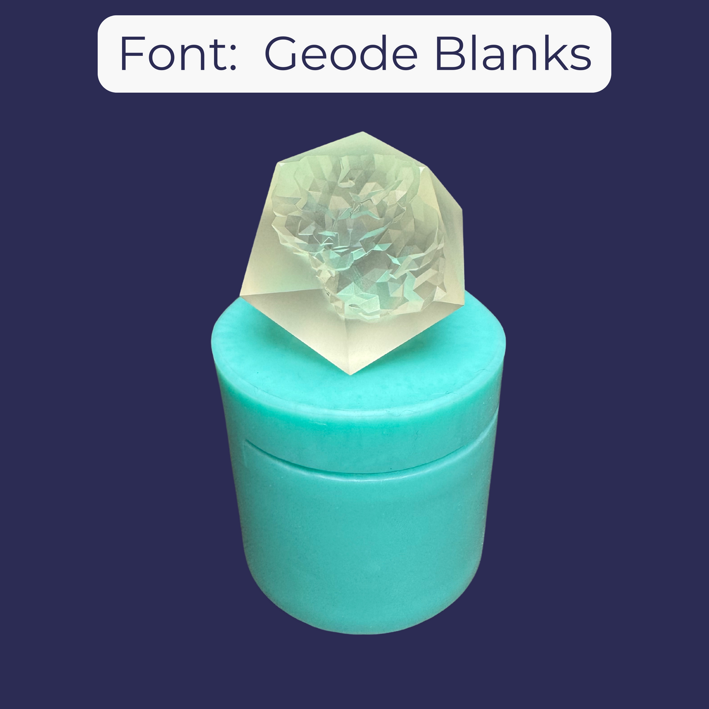 showing geode blank option on D20 mold