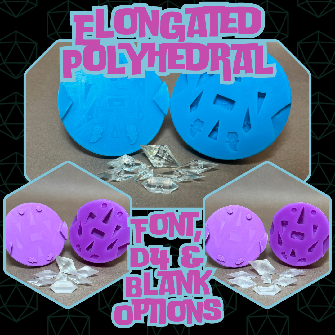 Elongated Polyhedral Dice Mold