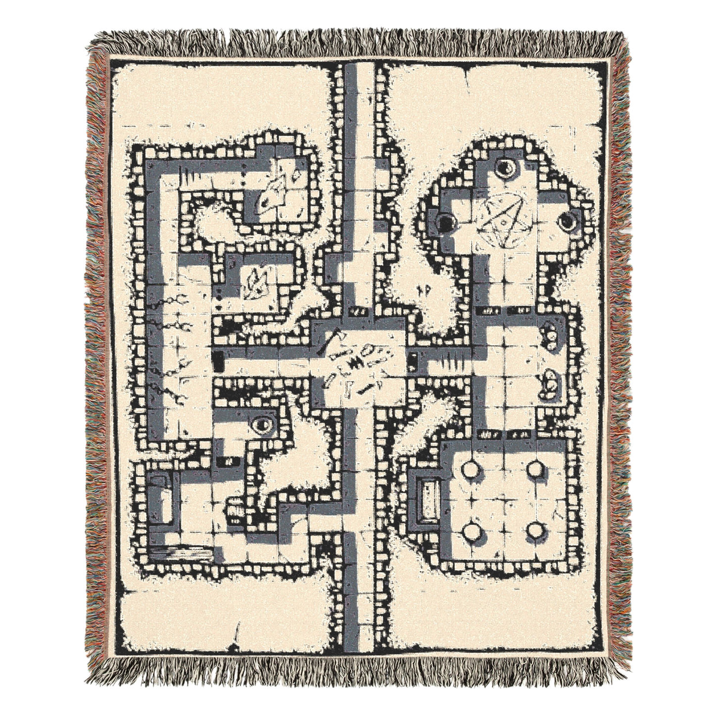 Dungeon Crawl Map | Woven Blanket Tapestry