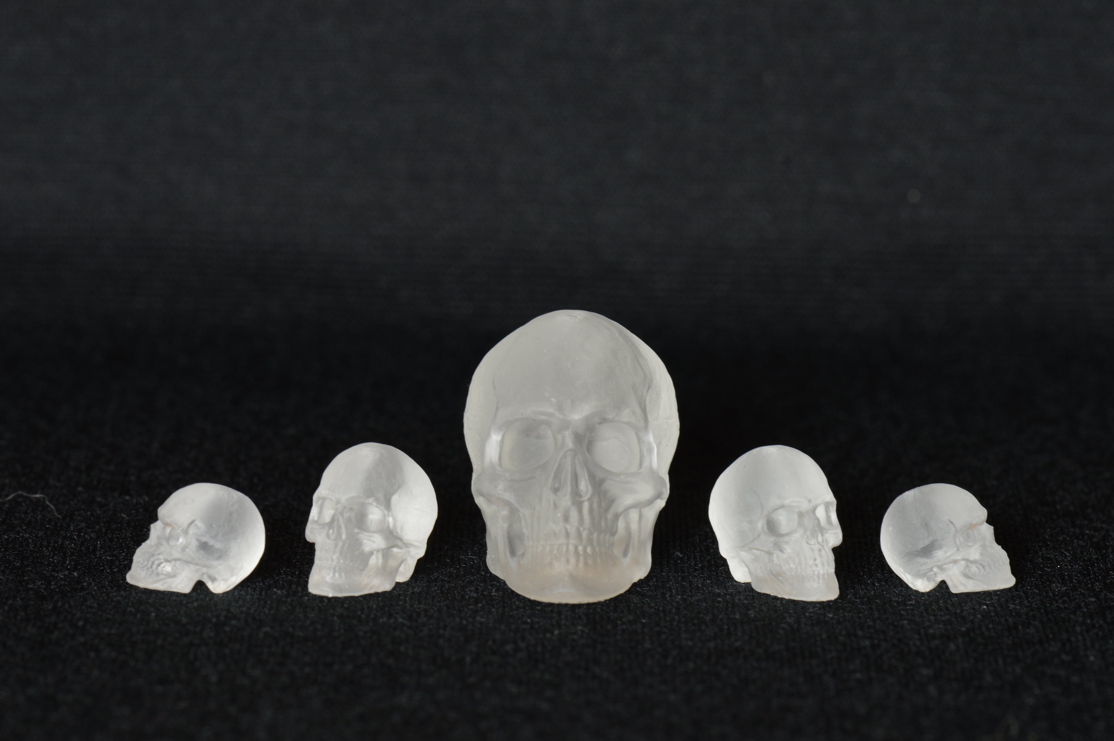 3D printed skull inclusions sized for standard sized dice