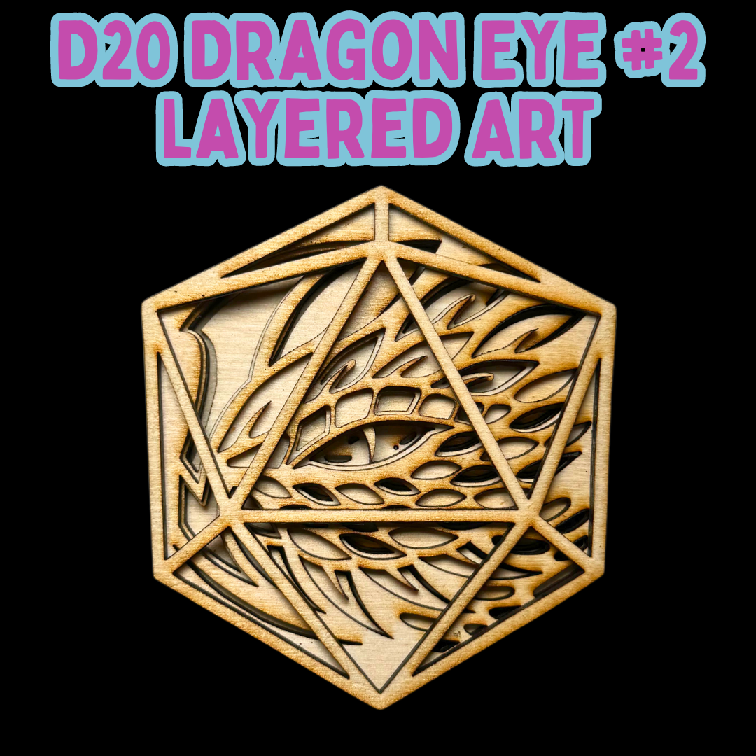 D20 Dragon Eye #2 Layered Art