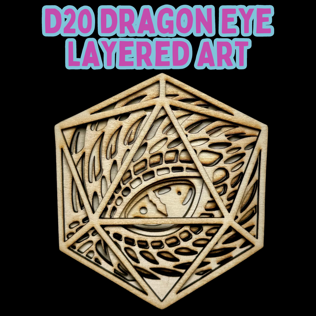 D20 Dragon Eye Layered Art