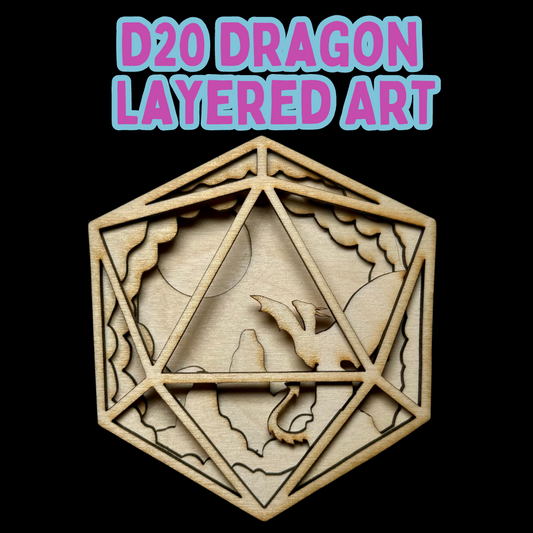 D20 Dragon Layered Art Kit