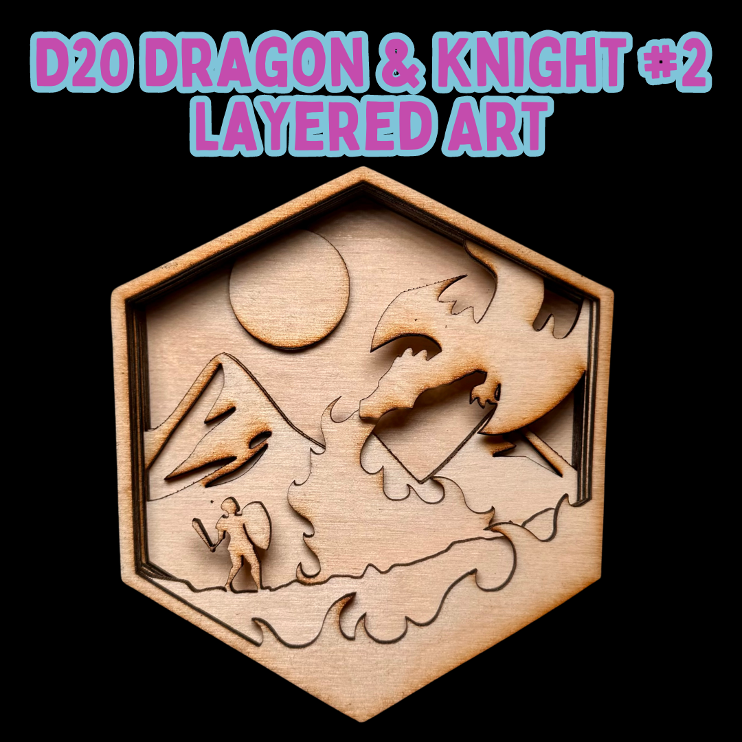 D20 Dragon & Knight #2 Layered Art Kit