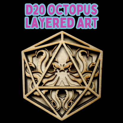 D20 Octopus Layered Art