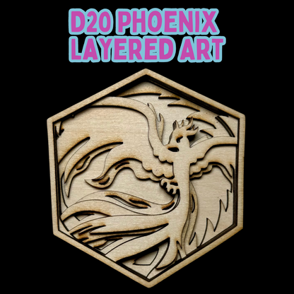 D20 Phoenix Layered Art