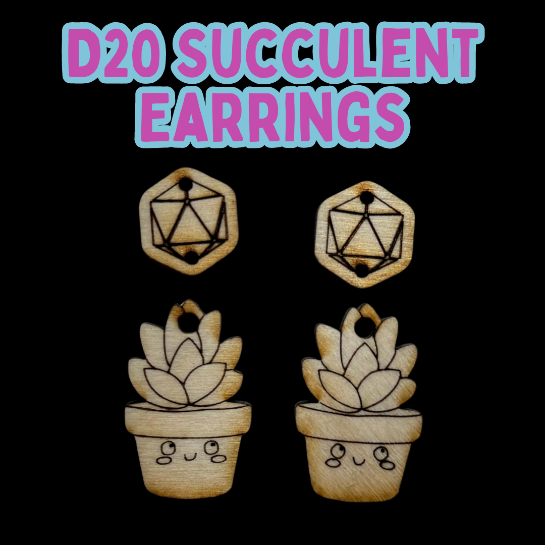 D20 Succulent Earring Kit