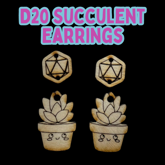 D20 Succulent Earring Kit