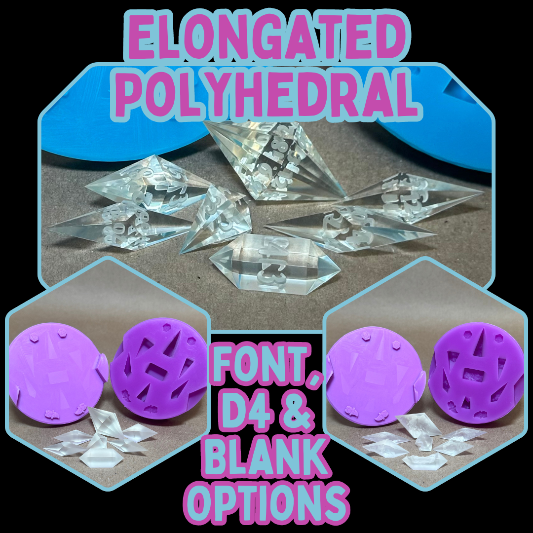 7 Piece Dice Mold | Elongated Polyhedral – Nano Lab Maker