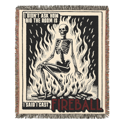 'I Cast Fireball' | Woven Blanket Tapestry