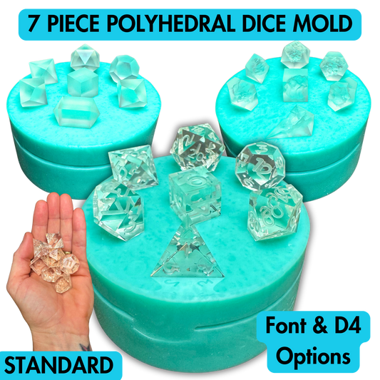 7 Piece Polyhedral Dice Mold | Standard