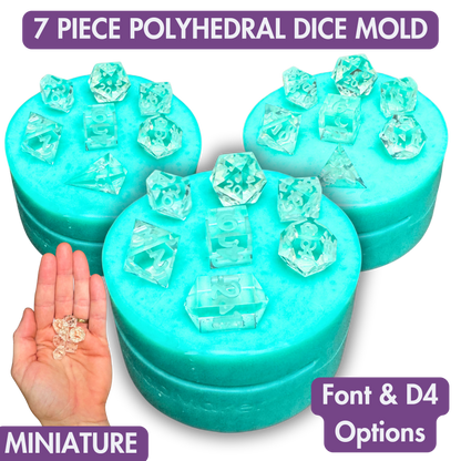 7 Piece Polyhedral Dice Mold | Mini