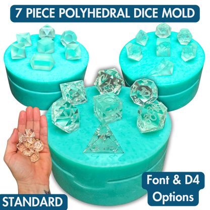 7 Piece Polyhedral Dice Mold | Standard