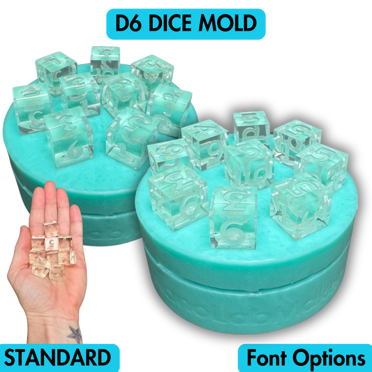 9 Piece D6 Dice Mold | Standard