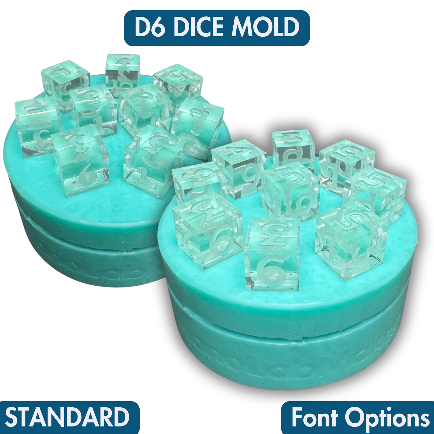 9 Piece D6 Dice Mold | Standard