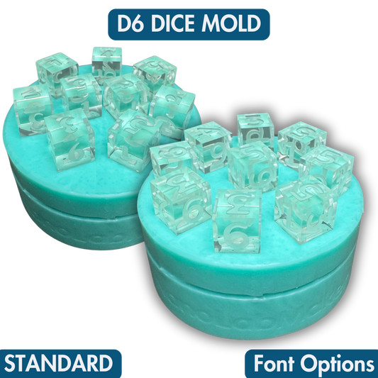 9 Piece D6 Dice Mold | Standard