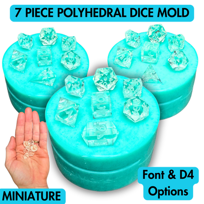 7 Piece Polyhedral Dice Mold | Mini