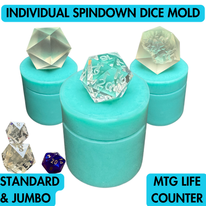 Spindown Dice Mold | Standard & Jumbo