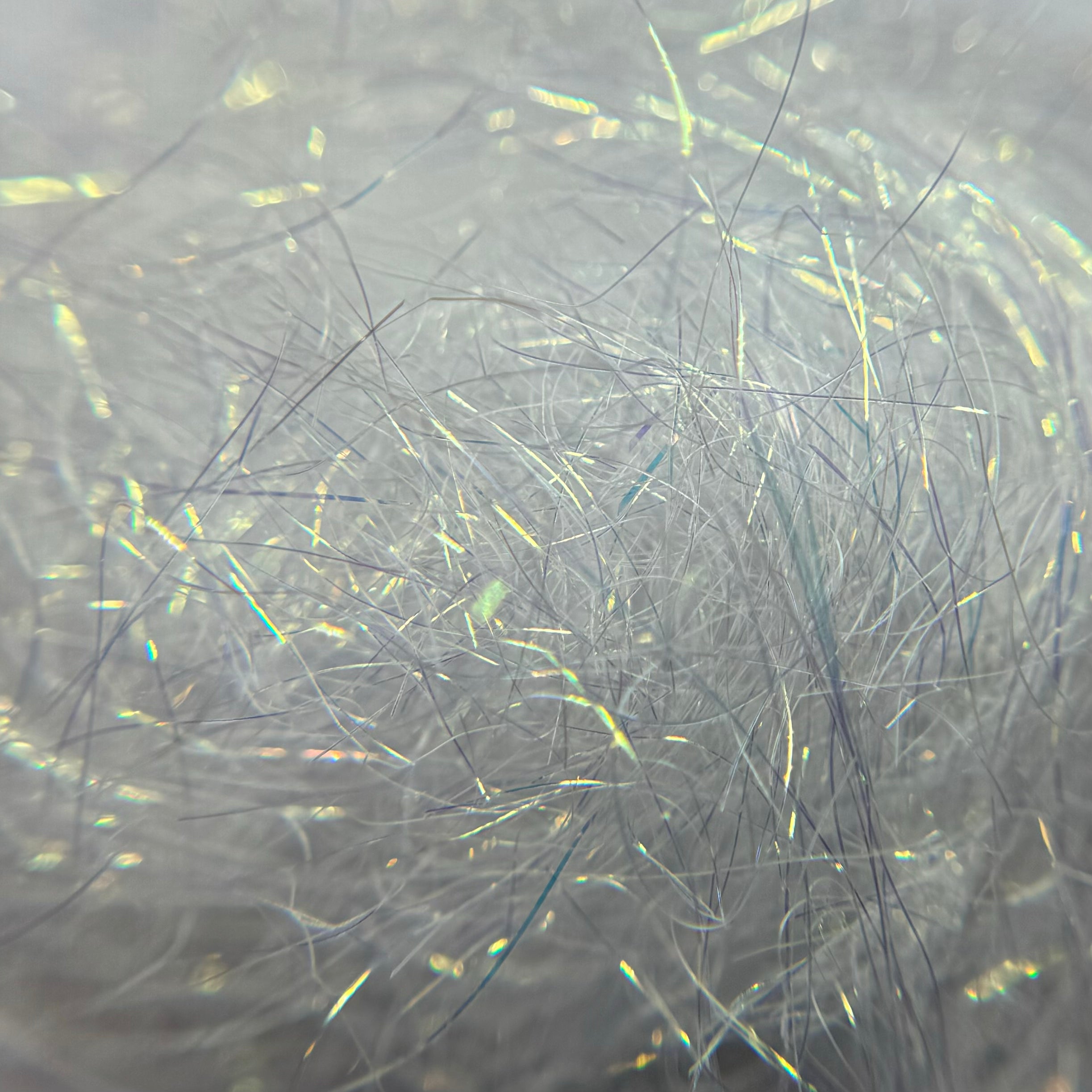 Close-up of iridescent Angelina fibers (blaze)
