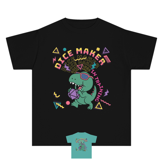 Dice Maker Dino in Training | Comfort Colors Kids T-Shirt