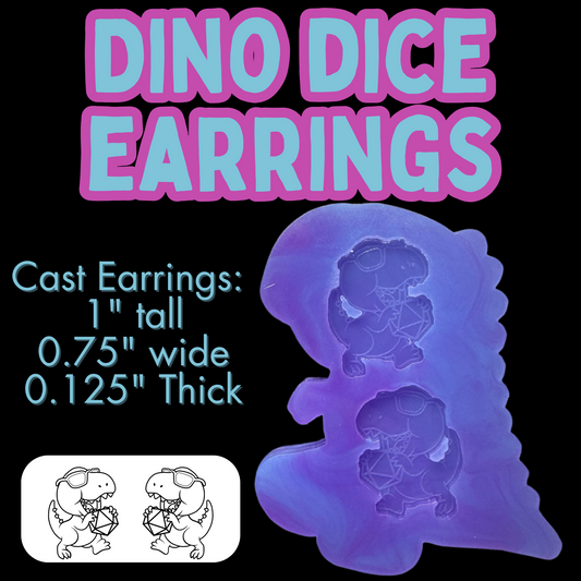 Dino Dice Earring Mold