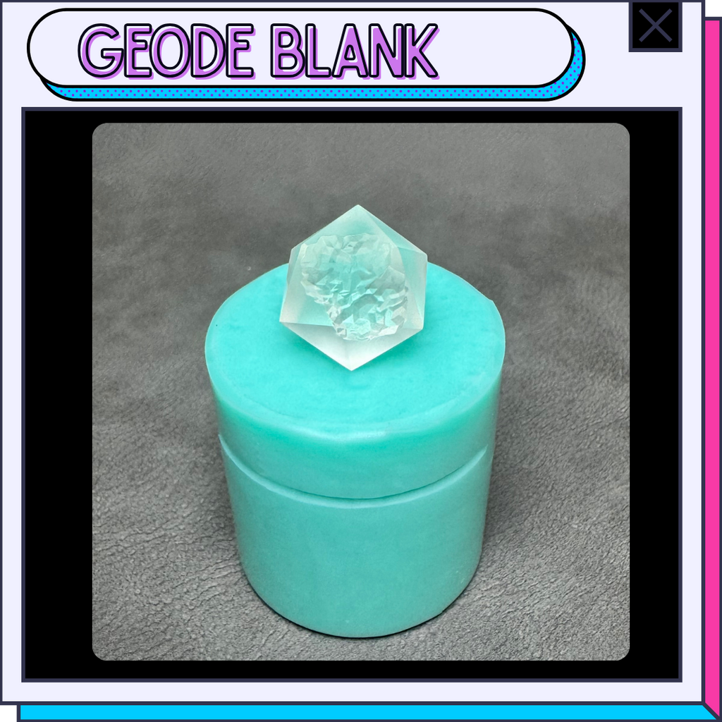 D20 and spindown dice mold option: geode blank face