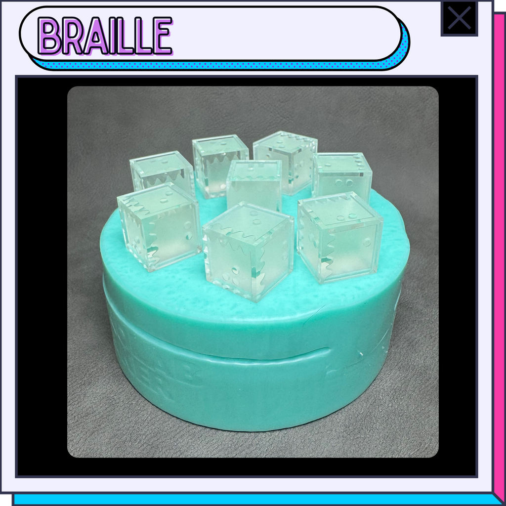 D6 dice mold option: braille numbering