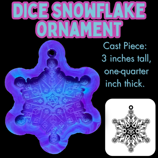 Dice Snowflake Ornament Mold