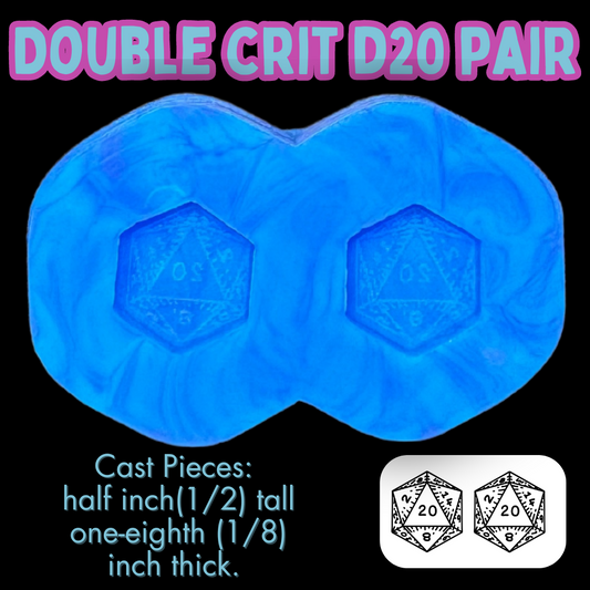 Double Crit D20 Earring Mold