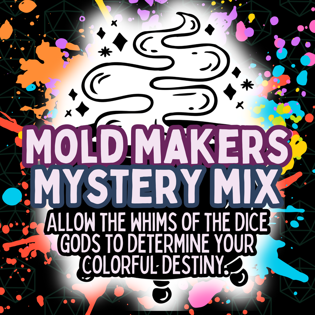 Mold Makers Mystery Mix graphic for a surprise dice making supplies bundle