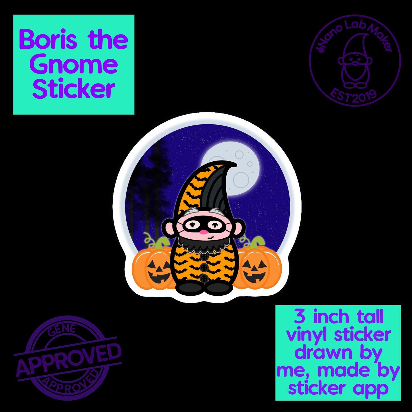 Boris Gnome Sticker