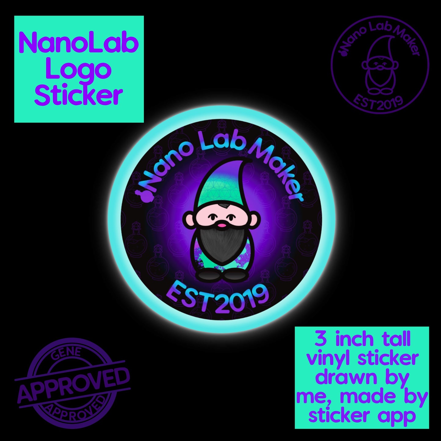 NanoLabMaker Logo Sticker